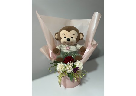Arreglo Floral con Monito