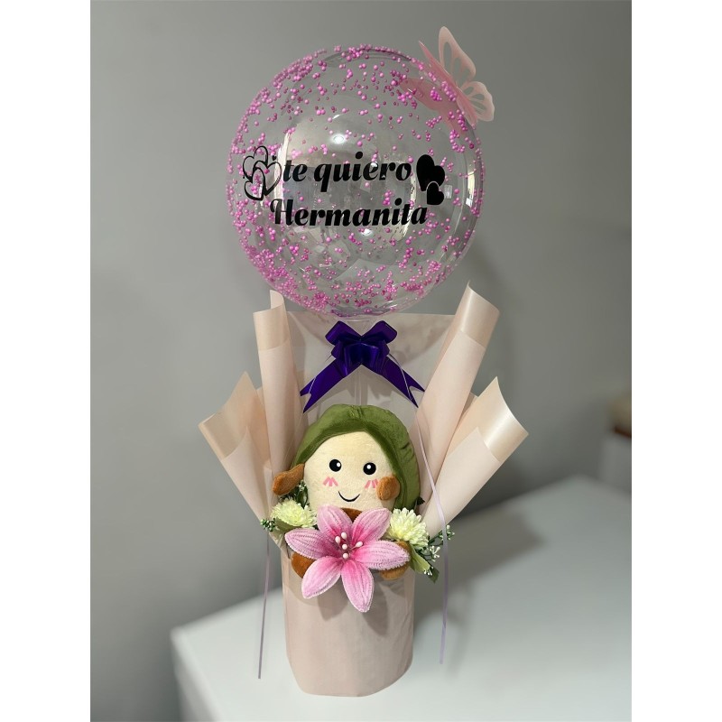 Peluche ramo con globo burbuja